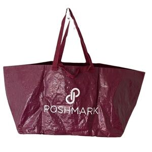 Poshmark Oversized Posh Swag Tote Double Handle Logo Carryall Haul Reseller Bag